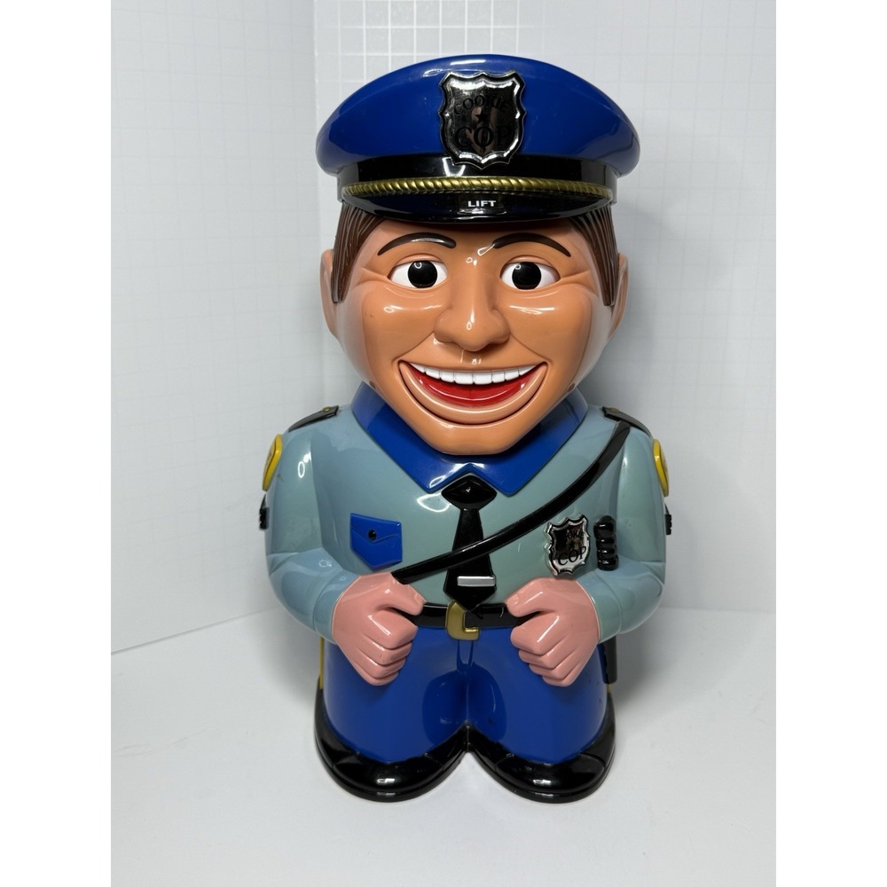 Talking Cookie Jar Cop Police Officer Cookie Jar Vintage Tested Works
